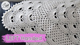 LEFT HANDED | Grandma's German Shells Shawl | HOW TO CROCHET A SHAWL| Virus and granny stitch shawl
