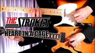 Heart In A Cage - The Strokes ( Guitar Tab Tutorial &amp; Cover )