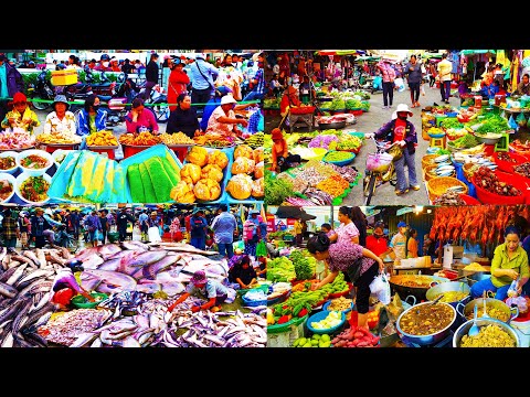 Food Rural TV, Cambodia Mixed Street Food In Phnom Penh - Dinner Soup, Vegetable, Fish, Snack & More