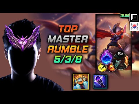 Master Top Rumble Build Hextech Rocketbelt Arcane Comet - Rumble Top vs Gangplank - LOL KR 12.22