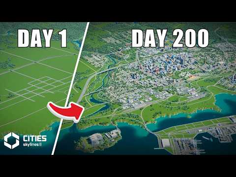 From EMPTY map to BIG City! Full Realistic American City build in Cities Skylines 2