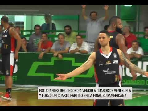 Estudiantes, de Concordia venció a Guaros, de Venezuela, por 74 a 68