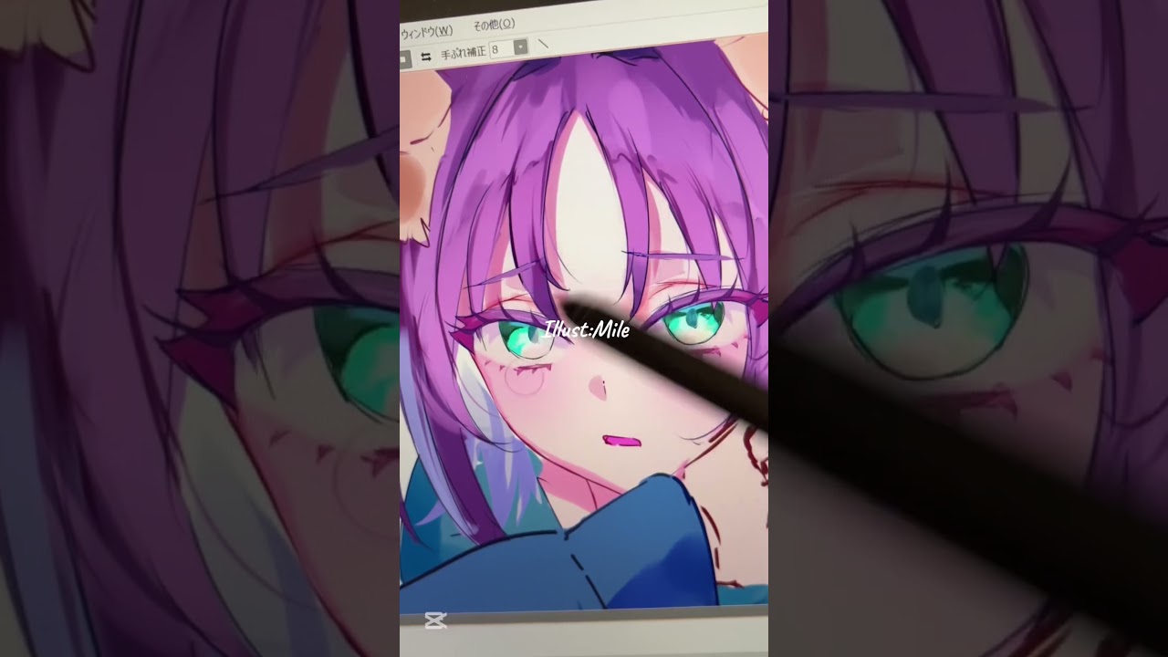 【超かぐや姫】彩葉ちゃんを描いてみた【Illustration making】#shorts