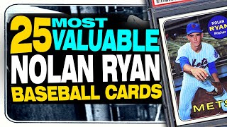 TOP 25 Most Valuable Nolan Ryan Baseball Cards ever sold - Topps Rookie Card #baseballcards