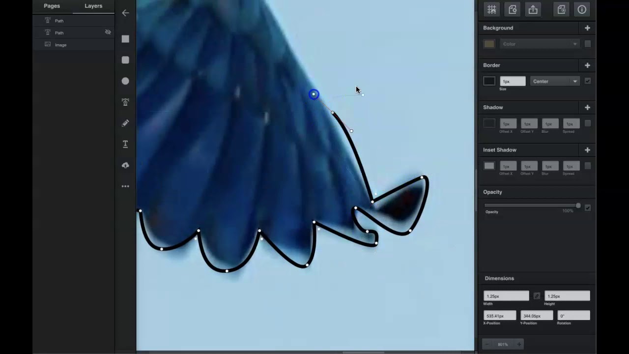 Create a silhouette with vectr.com