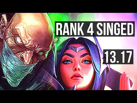 SINGED vs IRELIA (MID) | Rank 4 Singed, 1.1M mastery, Dominating | TR Master | 13.17