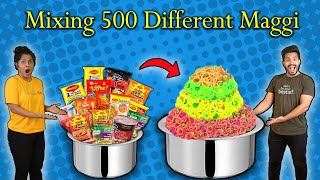 Mixing 500 Different Maggie | Shocking Experiment | Hungry Birds