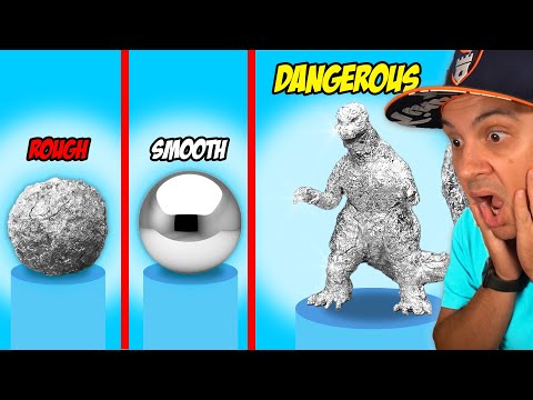 I Foil Polished a MAX LEVEL BALL In Foil Turning 3D!