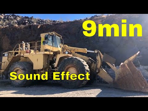 9min of Sound effect of Caterpillar 992G Wheel Loader Loading Cat 777 Dumpers Audio effect