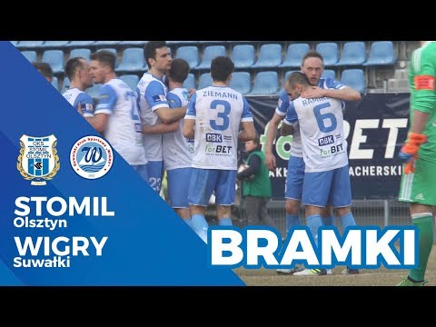 Bramki z meczu Stomil Olsztyn - Wigry Suwałki