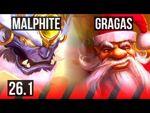 MALPHITE vs GRAGAS (TOP) | 58K damage, 9k gold comeback, Good KDA: 11/2/25 | EUW Master | 26.1