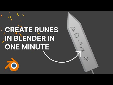 How to make runes in any object in blender in 1 minute #runes #3dsculpting  #3d #blendertutorial