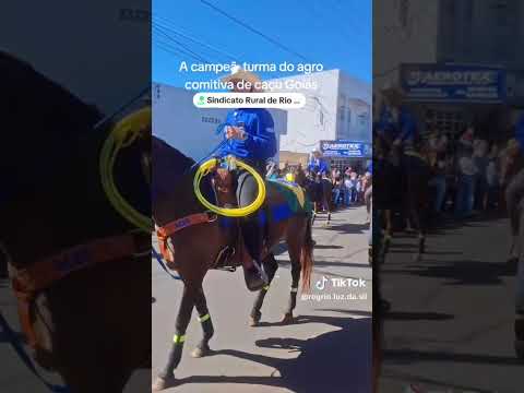 Desfile de cavaleiros Rio Verde 2026  Marcos Aparecido, comitiva campeã turma do Agro de Caçu Goiás