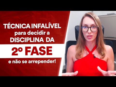 Como escolher a DISCIPLINA DA 2ª FASE da OAB.