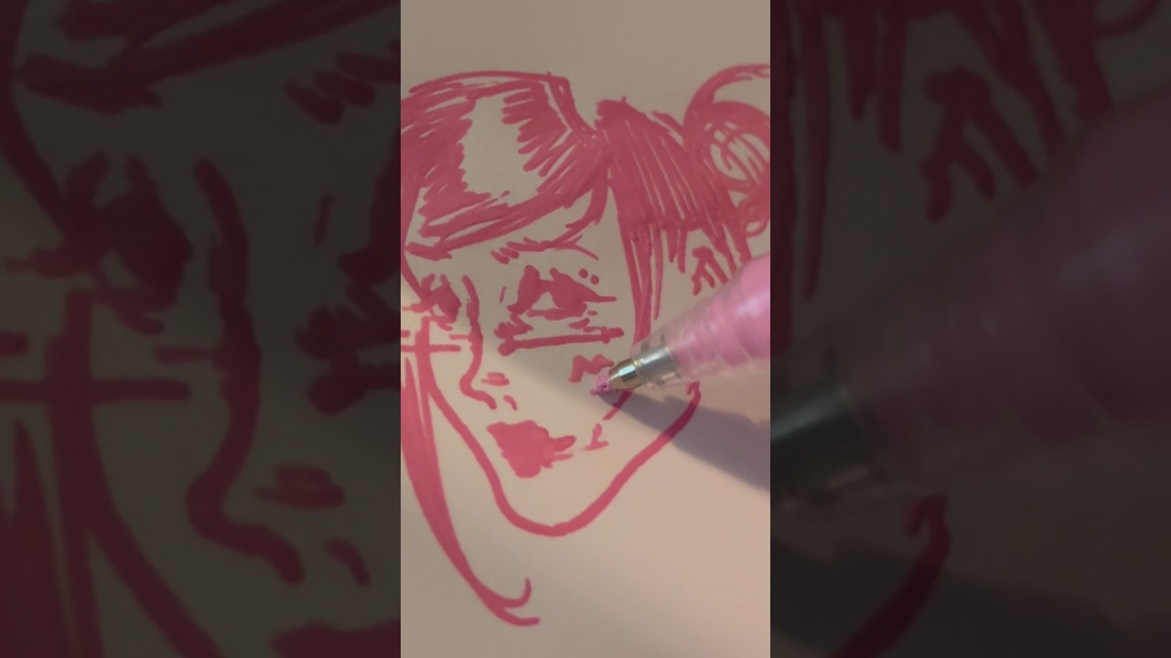 i love the color pink #sketch #drawing #morning #gelpens #satisfying #art #fyp #shorts