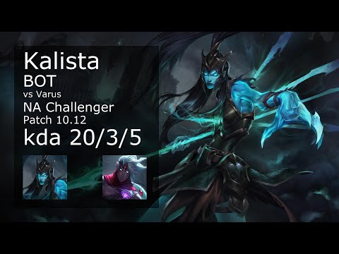 Kalista ADC & Thresh vs Varus & Pyke - NA Challenger 20/3/5 Patch 10.12 Gameplay