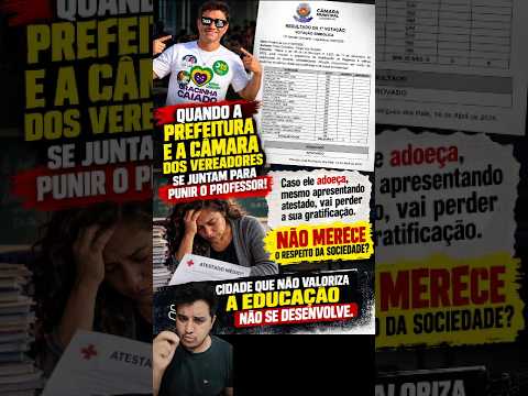 LUZIÂNIA: PROFESSOR QUE ADOECER PODE PERDER GRATIFICAÇÃO! 20 VEREADORES APROVARAM!