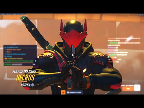 WHAT GENJI'S FULL POTENTIAL LOOKS LIKE - NECROS! POTG! SEASON 6 TOP 500 OW 2