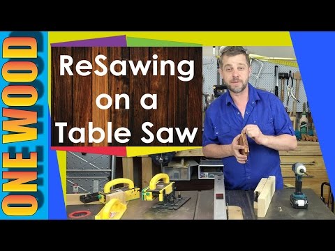 Resawing on a table saw tips with a Microjig Grr-Ripper, Woodworking safety