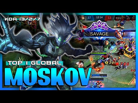 MOSKOV with 90.2% WIN RATE is just INSANE || Top 1 Global Moskov Gameplay || MLBB