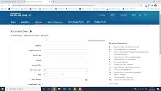 Article Searching in Westlaw