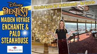 Exclusive Walkthrough Palo Steakhouse & Enchante | DESTINY Maiden Voyage | Disney Cruise Line