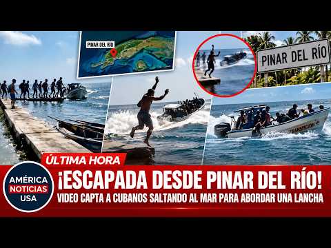 ¡ESCAPADA DESDE PINAR DEL RÍO! VIDEO capta a cubanos saltando al mar para abordar una lancha