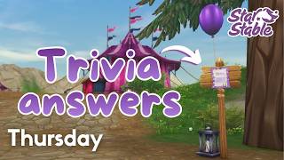 Thursday Trivia Walk Answers 🎈 || Star Stable Birthday 2026