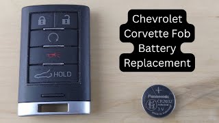 How To Replace or Change Chevrolet Corvette Remote Key Fob Battery 2015 - 2019
