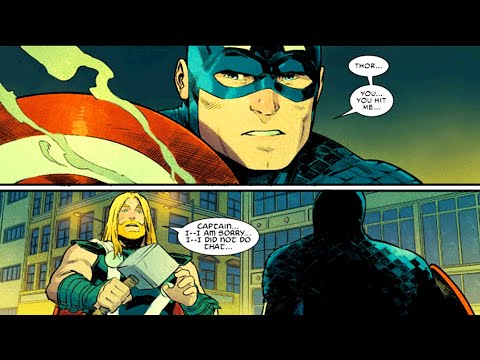 Thor Hits Captain America With Mjolnir