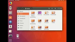 Create a folder shortcut in ubuntu 17