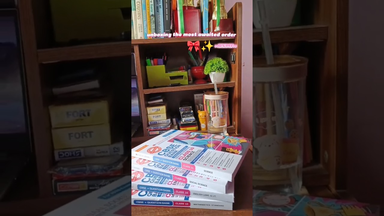 Unboxing oswaal question banks 🫶🎀✨ #unboxing #music oswaal #class10 #study