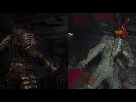 Divider Death Animation Side by Side - Dead Space (2008) VS Dead Space (Remake) Direct Comparison