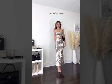 Rich girl party looks  holiday outfits office party #shorts
