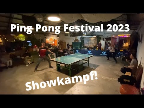 Showkampf beim Ping Pong Festival 2023 in Köln!!! M. Grothe (TTR 2.104) vs F. Grothe (TTR 1984)! 🏓