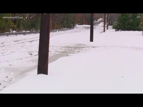 Snow Affecting The Greensboro Area