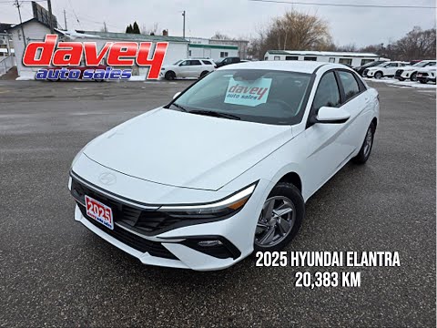 2025 Hyundai Elantra Essential IVT in White for sale at Davey Auto Sales Oshawa South in Oshawa, ON