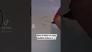 EASY BUBBLE LETTERS 🖼 #shorts #art