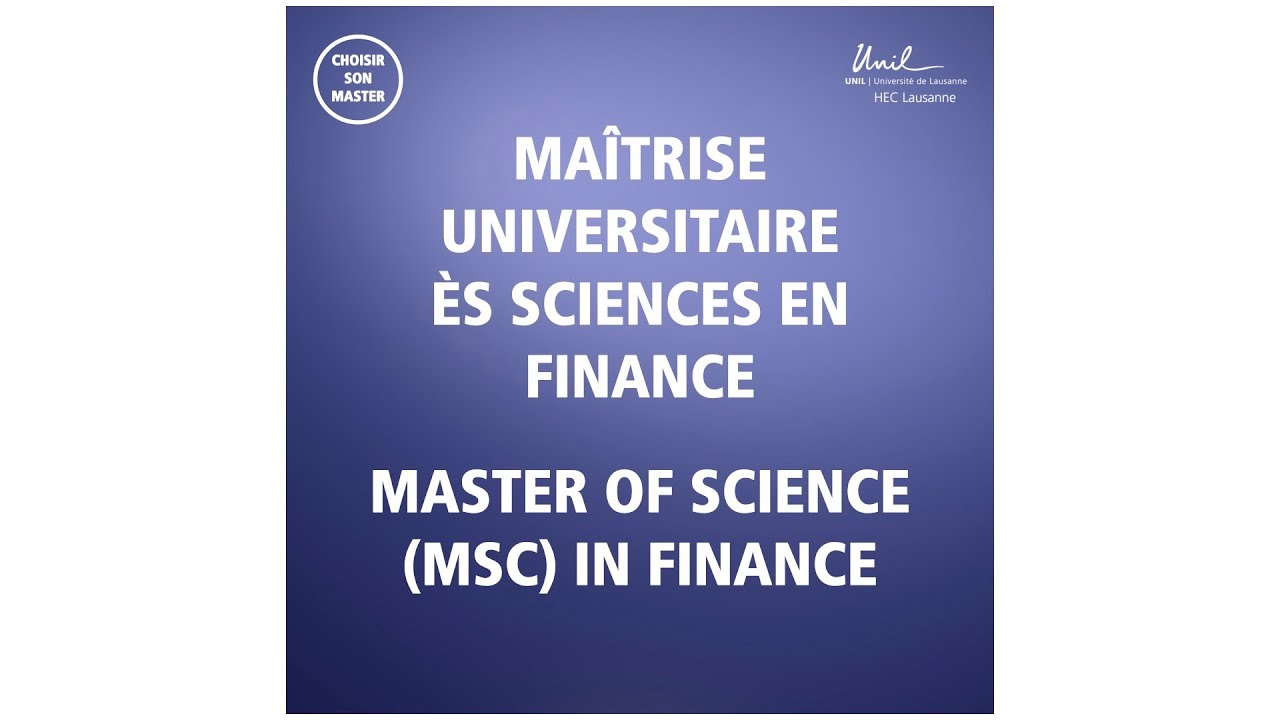 Mscf Master of Science (MSc) in Finance