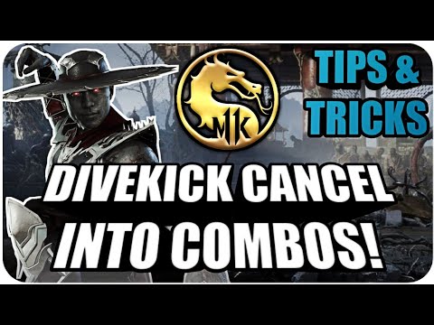 MK11: Kung Lao Divekick Cancel To Combo Tips & Tricks - Lotus Fist How To Cancel Divekick Into Combo