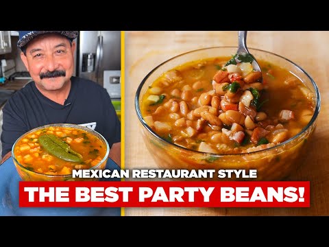 Make CARNE ASADA CHARRO BEANS for your next BACKYARD PARTY (the SECRET Mexican Restaurant Recipe)