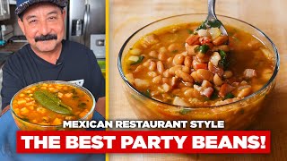 Make CARNE ASADA CHARRO BEANS for your next BACKYARD PARTY (the SECRET Mexican Restaurant Recipe)