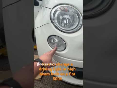 Change high beam or driving light bulb on a fiat 500 pain in the ass!! #shorts