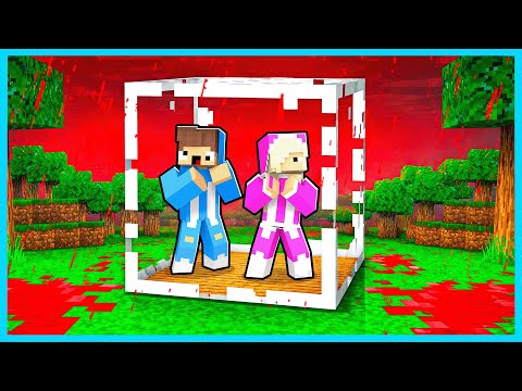 MIPAN & ZUZUZU BUAT RUMAH AMAN UNTUK BERLINDUNG DARI HUJAN DARAH MENGERIKAN DI MINECRAFT! SEREM