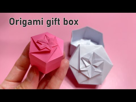Origami Hexagonal Gift Box Tutorial.Easy and beautiful paper craft.Origami storage box/organizer box