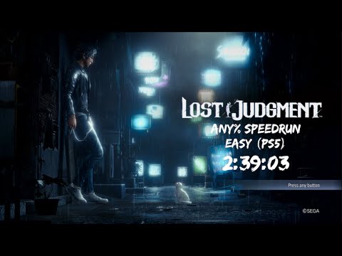 Lost Judgment Speedrun PB - Any% Easy (PS5) - 2:39:03