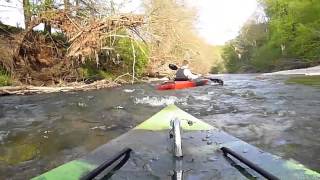 preview picture of video 'Kayaking and fishing the Catoctin creek with a bow cam'