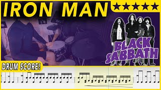 Iron Man - Black Sabbath | DRUM SCORE Sheet Music | #537 DRUMSCRIBE