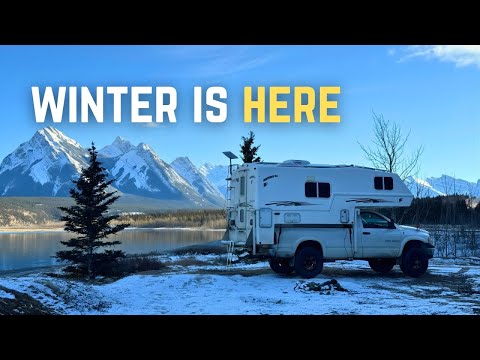 COZY And COLD Winter Camping Alone In My Four Season Truck Camper