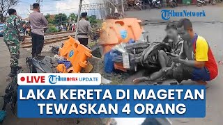 LIVE: Kecelakaan KA Malioboro Expres vs 7 Motor di Dekat Stasiun Magetan, 4 Orang Tewas